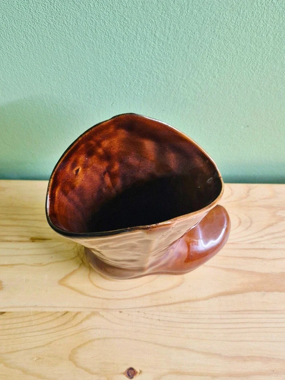 Vintage Ceramic Cowboy Boot Planter / Vase - Picture 5 of 12